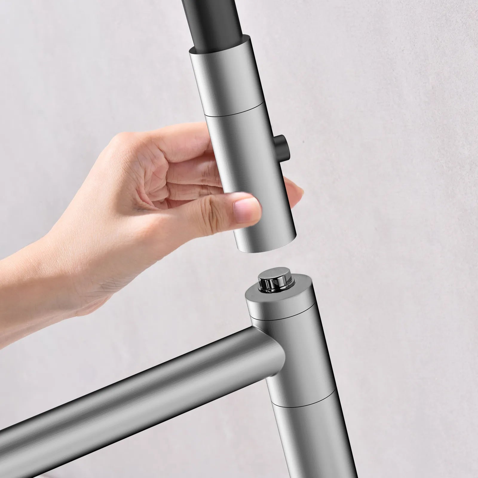 Semi-Pro Solid Brass Pull-Out Kitchen Faucet with Filtered Water Tap – 3-Function Sprayer – KFB1506