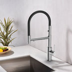 Semi-Pro Solid Brass Pull-Out Kitchen Faucet with Filtered Water Tap – 3-Function Sprayer – KFB1506