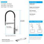 Semi-Pro Solid Brass Pull-Out Kitchen Faucet with Filtered Water Tap – 3-Function Sprayer – KFB1506
