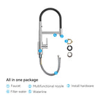 Semi-Pro Solid Brass Pull-Out Kitchen Faucet with Filtered Water Tap – 3-Function Sprayer – KFB1506