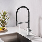 Semi-Pro Solid Brass Pull-Out Kitchen Faucet with Filtered Water Tap – 3-Function Sprayer – KFB1506