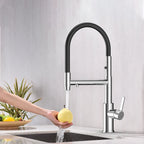 Semi-Pro Solid Brass Pull-Out Kitchen Faucet with Filtered Water Tap – 3-Function Sprayer – KFB1506
