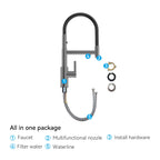 Semi-Pro Solid Brass Pull-Out Kitchen Faucet with Filtered Water Tap – 3-Function Sprayer – KFB1506