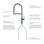 Semi-Pro Solid Brass Pull-Out Kitchen Faucet with Filtered Water Tap – 3-Function Sprayer – KFB1506