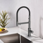 Semi-Pro Solid Brass Pull-Out Kitchen Faucet with Filtered Water Tap – 3-Function Sprayer – KFB1506