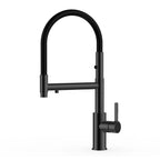 Semi-Pro Solid Brass Pull-Out Kitchen Faucet with Filtered Water Tap – 3-Function Sprayer – KFB1506 Matte Black