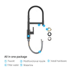 Semi-Pro Solid Brass Pull-Out Kitchen Faucet with Filtered Water Tap – 3-Function Sprayer – KFB1506
