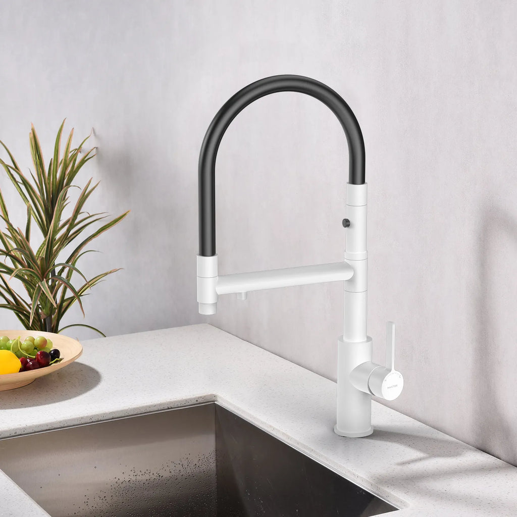 Semi-Pro Solid Brass Pull-Out Kitchen Faucet with Filtered Water Tap – 3-Function Sprayer – KFB1506