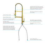Semi-Pro Solid Brass Pull-Out Kitchen Faucet with Filtered Water Tap – Dual-Function Sprayer – KFB1508