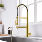 Semi-Pro Solid Brass Pull-Out Kitchen Faucet with Filtered Water Tap – Dual-Function Sprayer – KFB1508