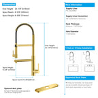 Semi-Pro Solid Brass Pull-Out Kitchen Faucet with Filtered Water Tap – Dual-Function Sprayer – KFB1508