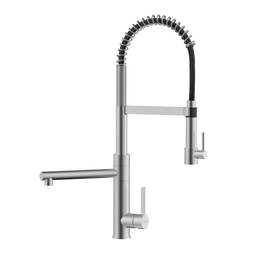 Semi-Pro Solid Brass Pull-Out Kitchen Faucet with Filtered Water Tap – Dual-Function Sprayer – KFB1508