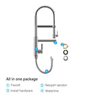 Semi-Pro Solid Brass Pull-Out Kitchen Faucet with Filtered Water Tap – Dual-Function Sprayer – KFB1508