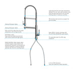 Semi-Pro Solid Brass Pull-Out Kitchen Faucet with Filtered Water Tap – Dual-Function Sprayer – KFB1508