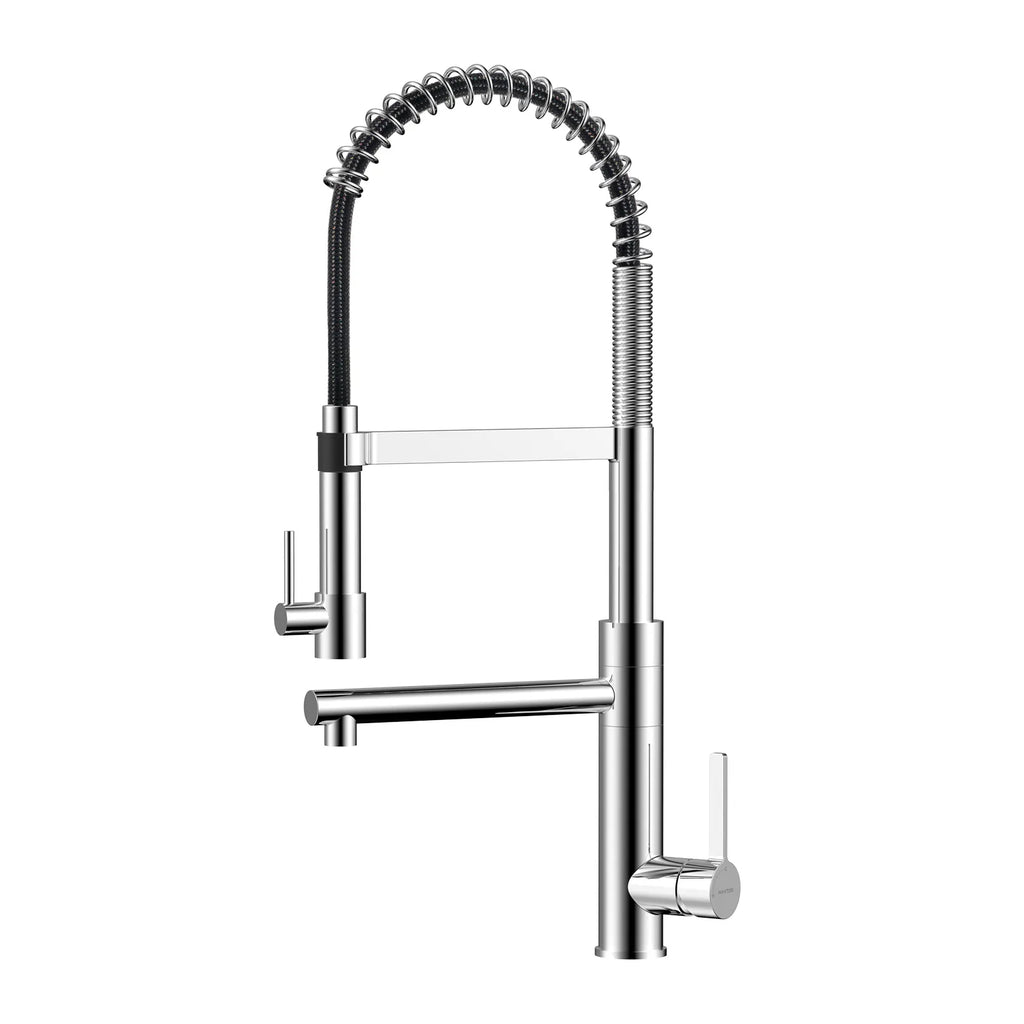 Semi-Pro Solid Brass Pull-Out Kitchen Faucet with Filtered Water Tap – Dual-Function Sprayer – KFB1508 Chrome