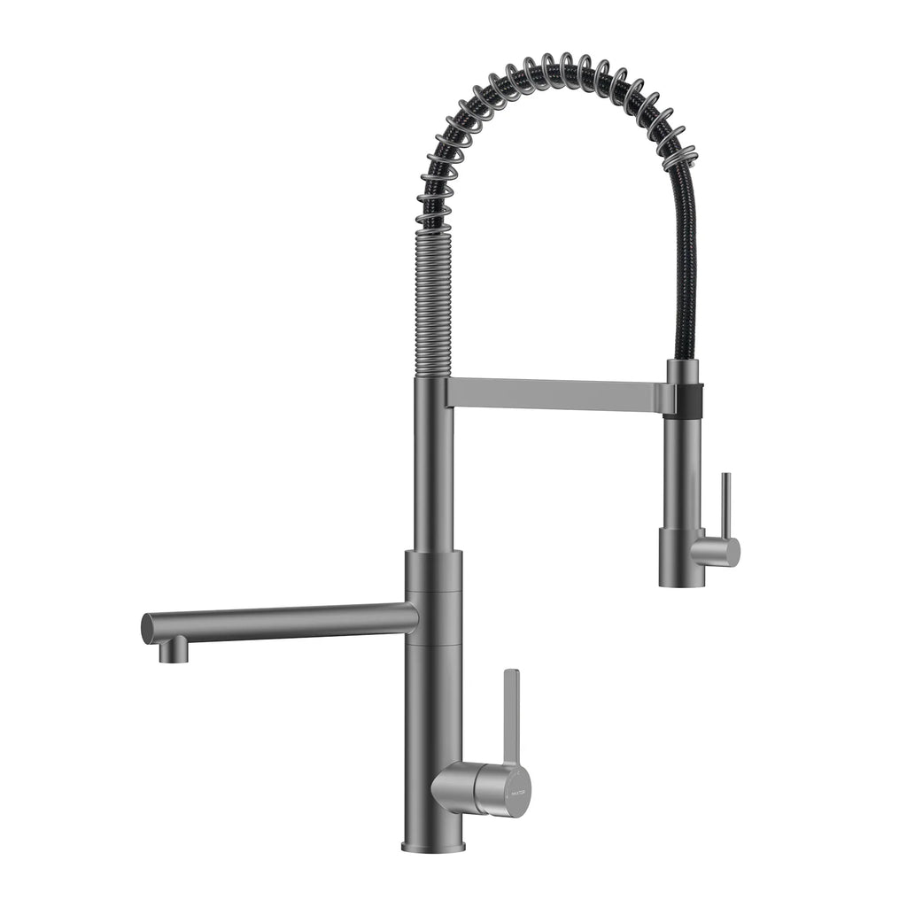 Semi-Pro Solid Brass Pull-Out Kitchen Faucet with Filtered Water Tap – Dual-Function Sprayer – KFB1508