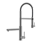 Semi-Pro Solid Brass Pull-Out Kitchen Faucet with Filtered Water Tap – Dual-Function Sprayer – KFB1508