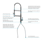 Semi-Pro Solid Brass Pull-Out Kitchen Faucet with Filtered Water Tap – Dual-Function Sprayer – KFB1508