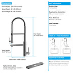 Semi-Pro Solid Brass Pull-Out Kitchen Faucet with Filtered Water Tap – Dual-Function Sprayer – KFB1508