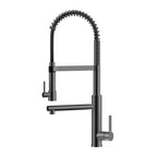 Semi-Pro Solid Brass Pull-Out Kitchen Faucet with Filtered Water Tap – Dual-Function Sprayer – KFB1508 Matte Black