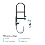 Semi-Pro Solid Brass Pull-Out Kitchen Faucet with Filtered Water Tap – Dual-Function Sprayer – KFB1508