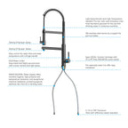 Semi-Pro Solid Brass Pull-Out Kitchen Faucet with Filtered Water Tap – Dual-Function Sprayer – KFB1508