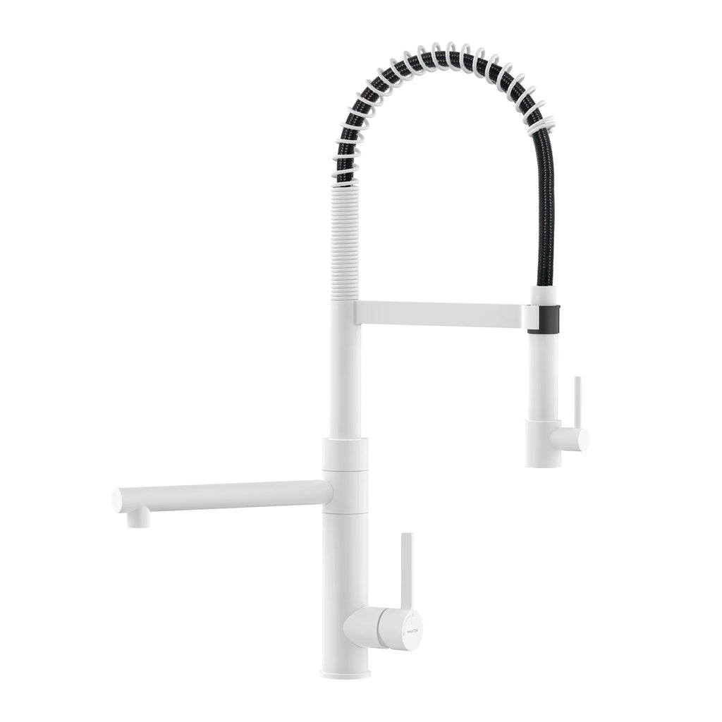 Semi-Pro Solid Brass Pull-Out Kitchen Faucet with Filtered Water Tap – Dual-Function Sprayer – KFB1508
