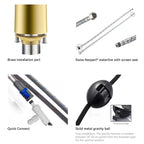 Solid Brass Pull-Down Kitchen Faucet – 4-Function Spray Head – KFB1510