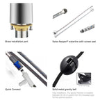 Solid Brass Pull-Down Kitchen Faucet – 4-Function Spray Head – KFB1510