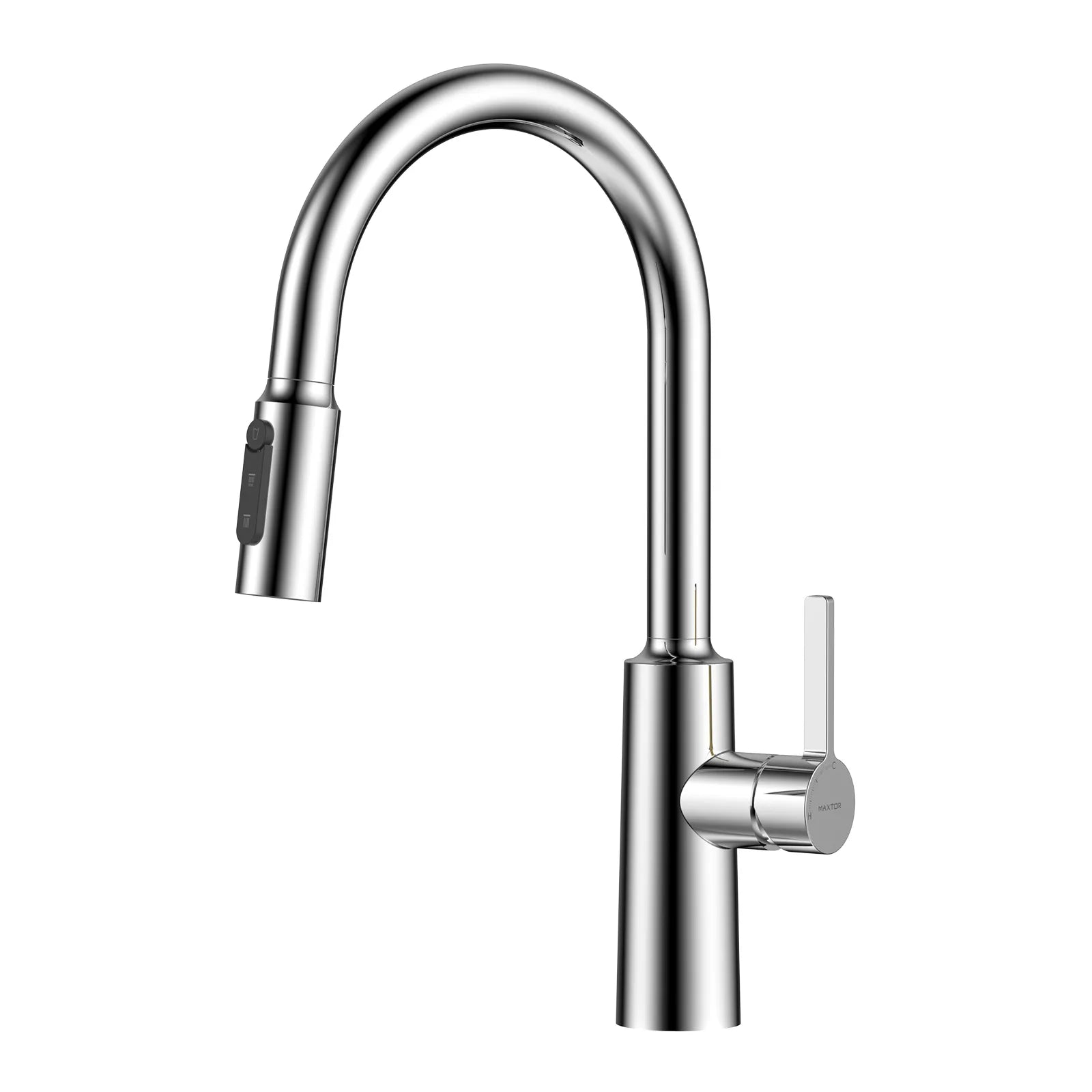 Solid Brass Pull-Down Kitchen Faucet – 4-Function Spray Head – KFB1510 Chrome