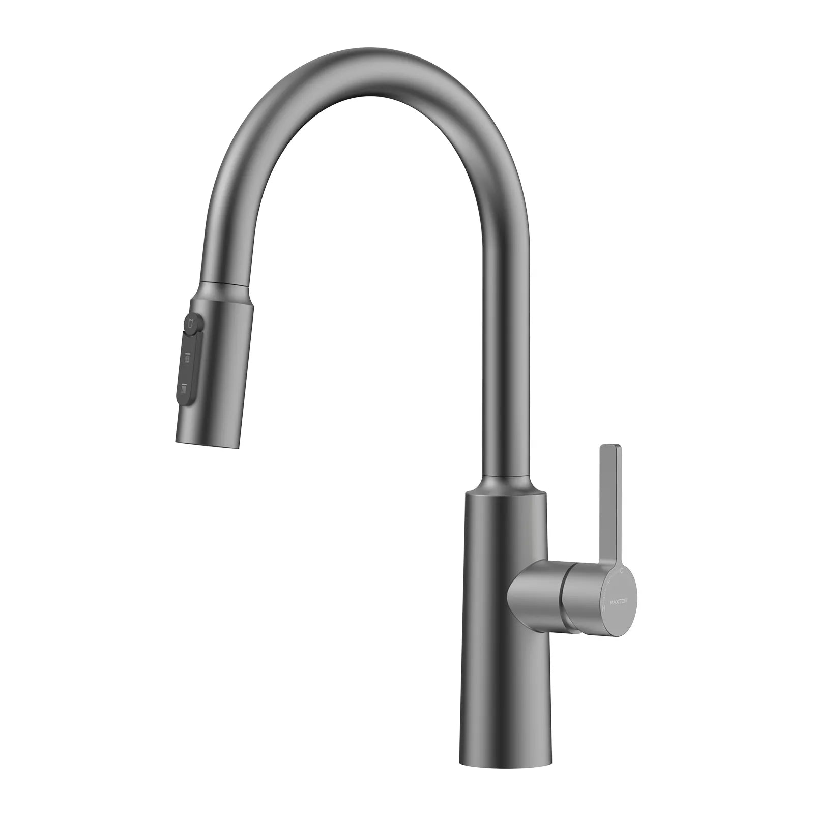 Solid Brass Pull-Down Kitchen Faucet – 4-Function Spray Head – KFB1510 Brushed Gun Metal
