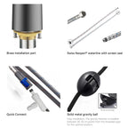 Solid Brass Pull-Down Kitchen Faucet – 4-Function Spray Head – KFB1510