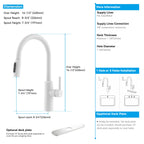 Solid Brass Pull-Down Kitchen Faucet – 4-Function Spray Head – KFB1510