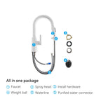 Solid Brass Pull-Down Kitchen Faucet – 4-Function Spray Head – KFB1510