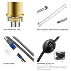 Solid Brass Pull-Down Kitchen Faucet – 3-Function Spray Head – KFB1511