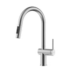 Solid Brass Pull-Down Kitchen Faucet – 3-Function Spray Head – KFB1511 Brushed Gun Metal