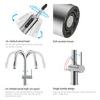 Solid Brass Pull-Down Kitchen Faucet – 3-Function Spray Head – KFB1511