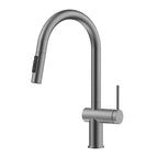 Solid Brass Pull-Down Kitchen Faucet – 3-Function Spray Head – KFB1511 Brushed Nickel