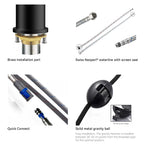 Solid Brass Pull-Down Kitchen Faucet – 3-Function Spray Head – KFB1511