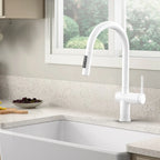 Solid Brass Pull-Down Kitchen Faucet – 3-Function Spray Head – KFB1511