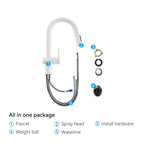 Solid Brass Pull-Down Kitchen Faucet – 3-Function Spray Head – KFB1511