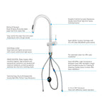 Solid Brass Pull-Down Kitchen Faucet – 3-Function Spray Head – KFB1511