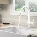 Solid Brass Pull-Down Kitchen Faucet – 3-Function Spray Head – KFB1511