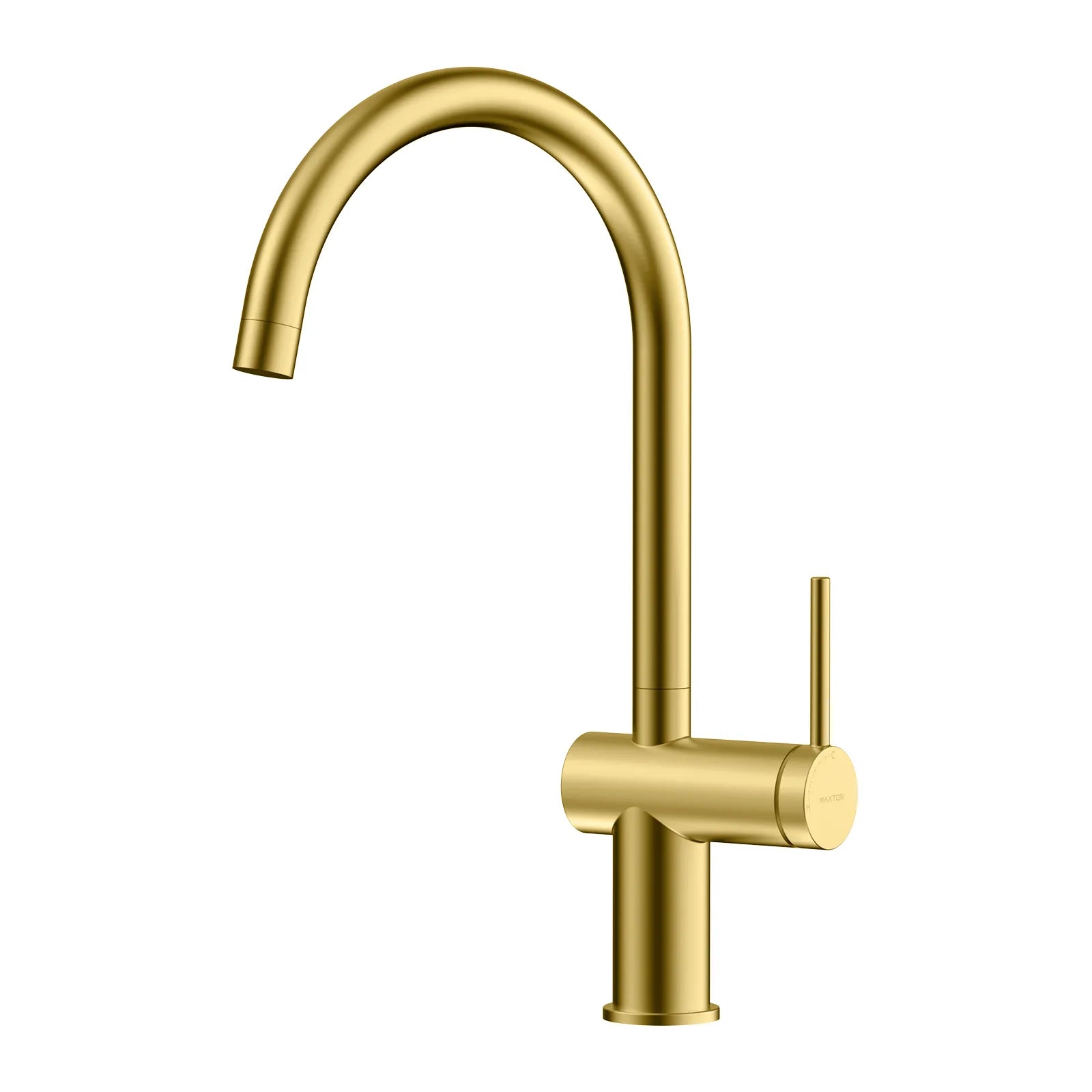 Solid Brass Kitchen Bar Faucet – High-Arc Single Handle Mixer – KFB1801 Brushed Gold