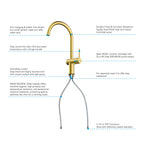 Solid Brass Kitchen Bar Faucet – High-Arc Single Handle Mixer – KFB1801