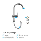 Solid Brass Kitchen Bar Faucet – High-Arc Single Handle Mixer – KFB1801