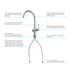 Solid Brass Kitchen Bar Faucet – High-Arc Single Handle Mixer – KFB1801