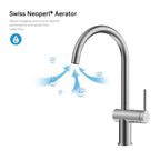 Solid Brass Kitchen Bar Faucet – High-Arc Single Handle Mixer – KFB1801