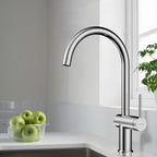 Solid Brass Kitchen Bar Faucet – High-Arc Single Handle Mixer – KFB1801