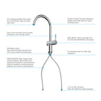 Solid Brass Kitchen Bar Faucet – High-Arc Single Handle Mixer – KFB1801